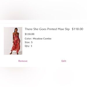 Free People There She Goes Printed Maxi Slip, Meadow Combo, Size Small